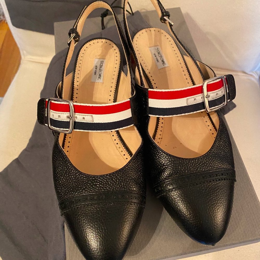 Thom Browne Slingback with Stacked Heel 37